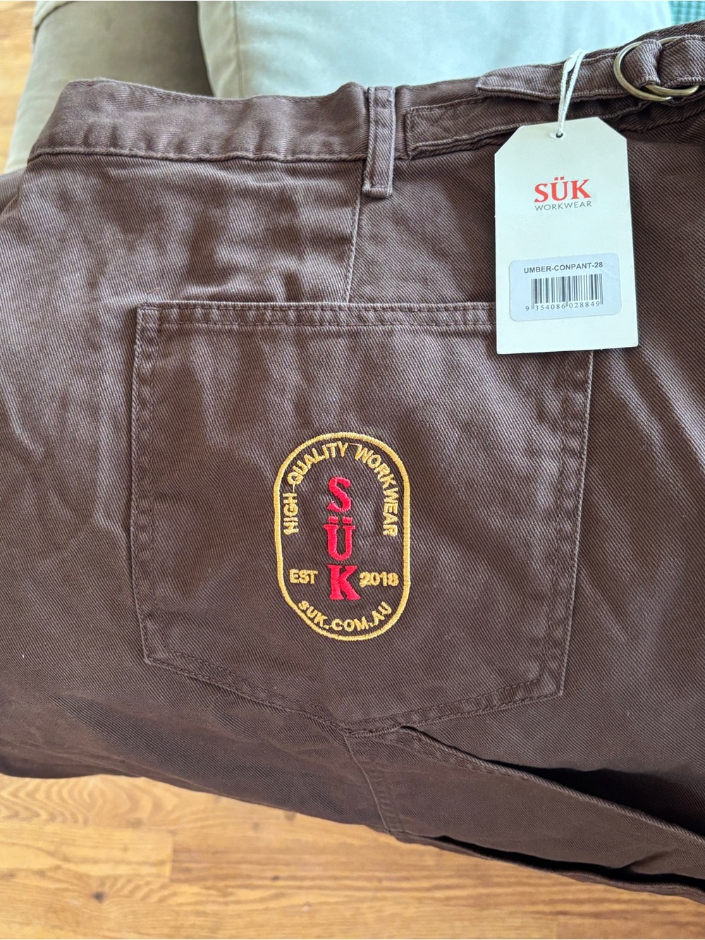 SÜK Workwear Umber Construction Pants with Embroidered Pocket